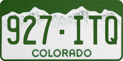 CO license plate 927ITQ