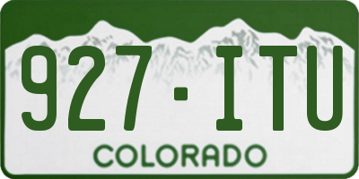CO license plate 927ITU
