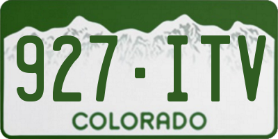CO license plate 927ITV