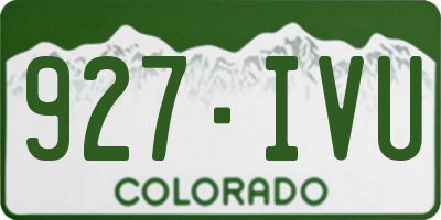 CO license plate 927IVU