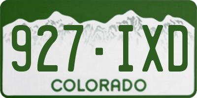 CO license plate 927IXD