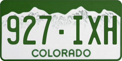 CO license plate 927IXH