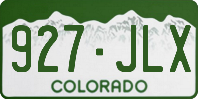 CO license plate 927JLX
