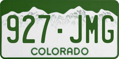 CO license plate 927JMG