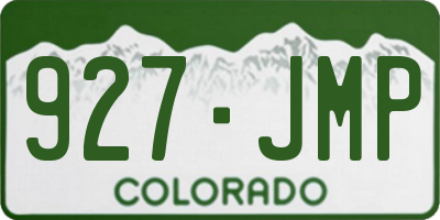 CO license plate 927JMP