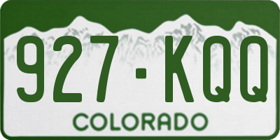 CO license plate 927KQQ