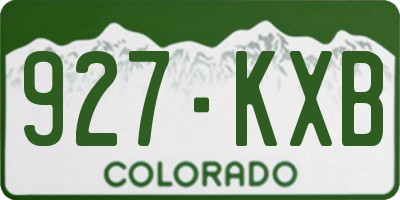 CO license plate 927KXB