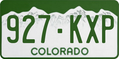 CO license plate 927KXP