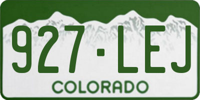 CO license plate 927LEJ