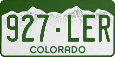 CO license plate 927LER
