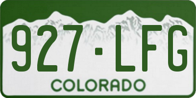 CO license plate 927LFG
