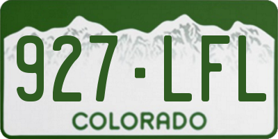 CO license plate 927LFL