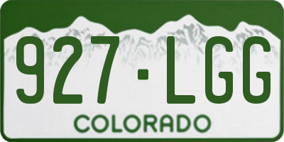 CO license plate 927LGG