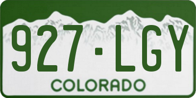 CO license plate 927LGY