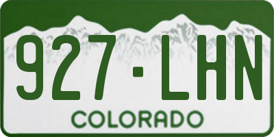 CO license plate 927LHN