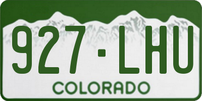 CO license plate 927LHU