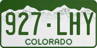 CO license plate 927LHY