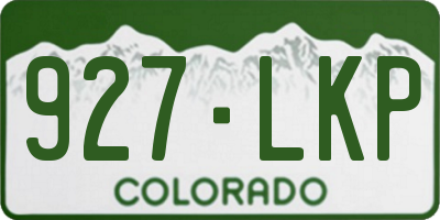 CO license plate 927LKP