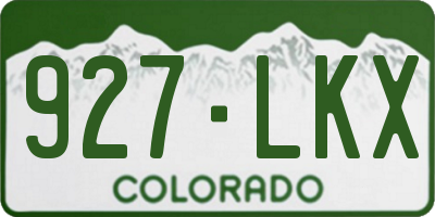 CO license plate 927LKX