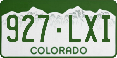 CO license plate 927LXI