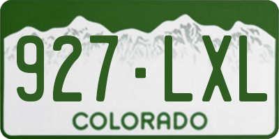 CO license plate 927LXL