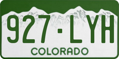 CO license plate 927LYH