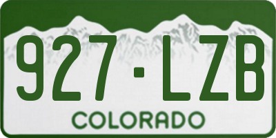 CO license plate 927LZB