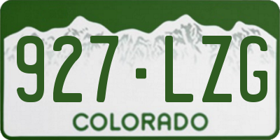 CO license plate 927LZG