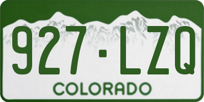 CO license plate 927LZQ