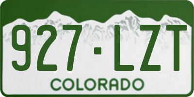 CO license plate 927LZT