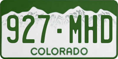 CO license plate 927MHD