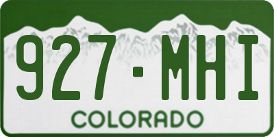 CO license plate 927MHI