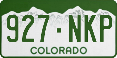 CO license plate 927NKP