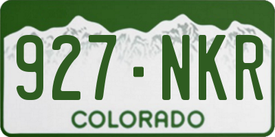 CO license plate 927NKR