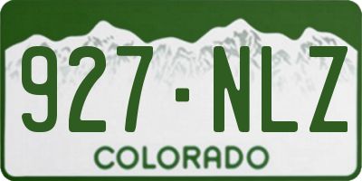 CO license plate 927NLZ