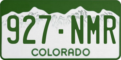 CO license plate 927NMR
