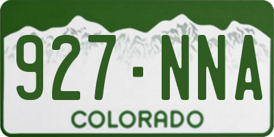 CO license plate 927NNA