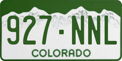 CO license plate 927NNL