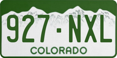 CO license plate 927NXL
