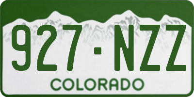 CO license plate 927NZZ