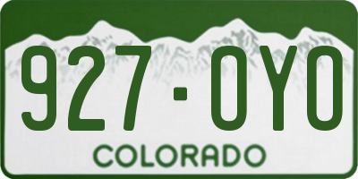 CO license plate 927OYO