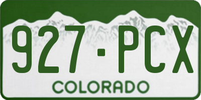 CO license plate 927PCX
