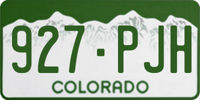 CO license plate 927PJH