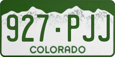 CO license plate 927PJJ