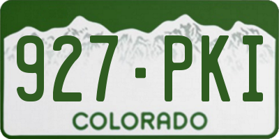 CO license plate 927PKI