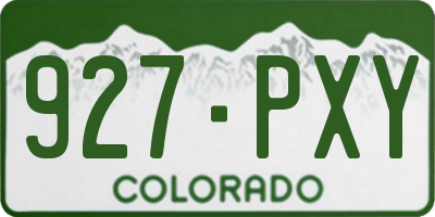 CO license plate 927PXY
