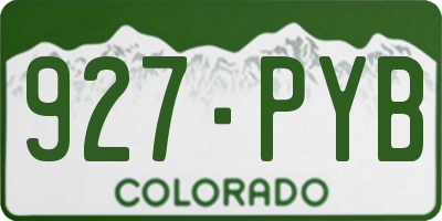 CO license plate 927PYB