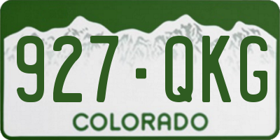 CO license plate 927QKG