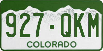 CO license plate 927QKM
