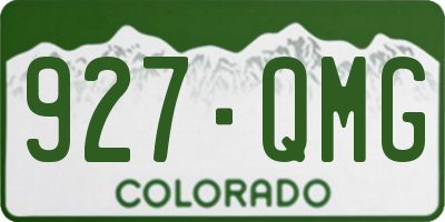 CO license plate 927QMG